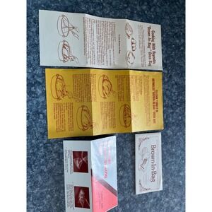 Vintage Reynolds Brown-In-Bag Oven Cooking Bag Recipe Pamphlets Instructions